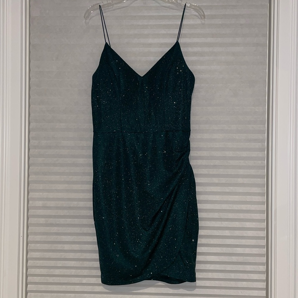 Dark green glittery dress